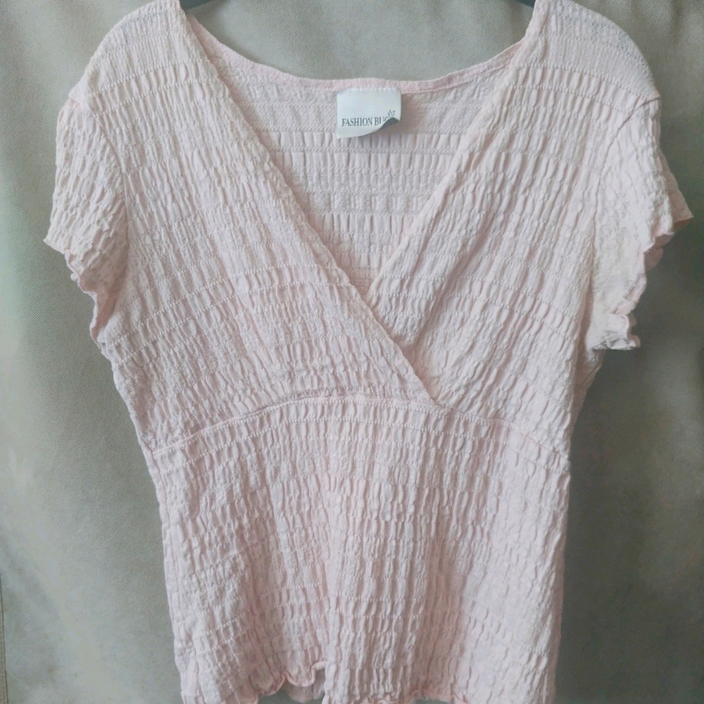 Short sleeve pink top